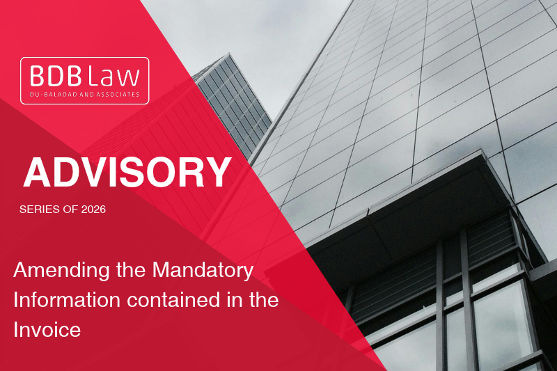 Amending the Mandatory Information contained in the Invoice